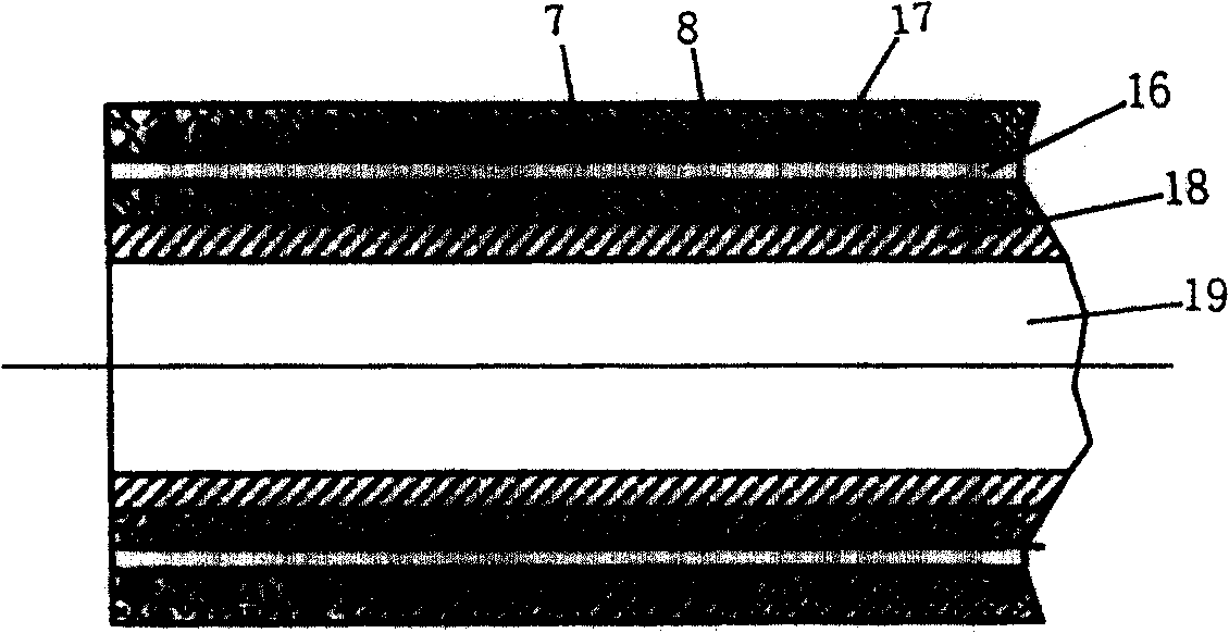 Pipeline of polar polymer and poleless polymer composing with metal reinforcement