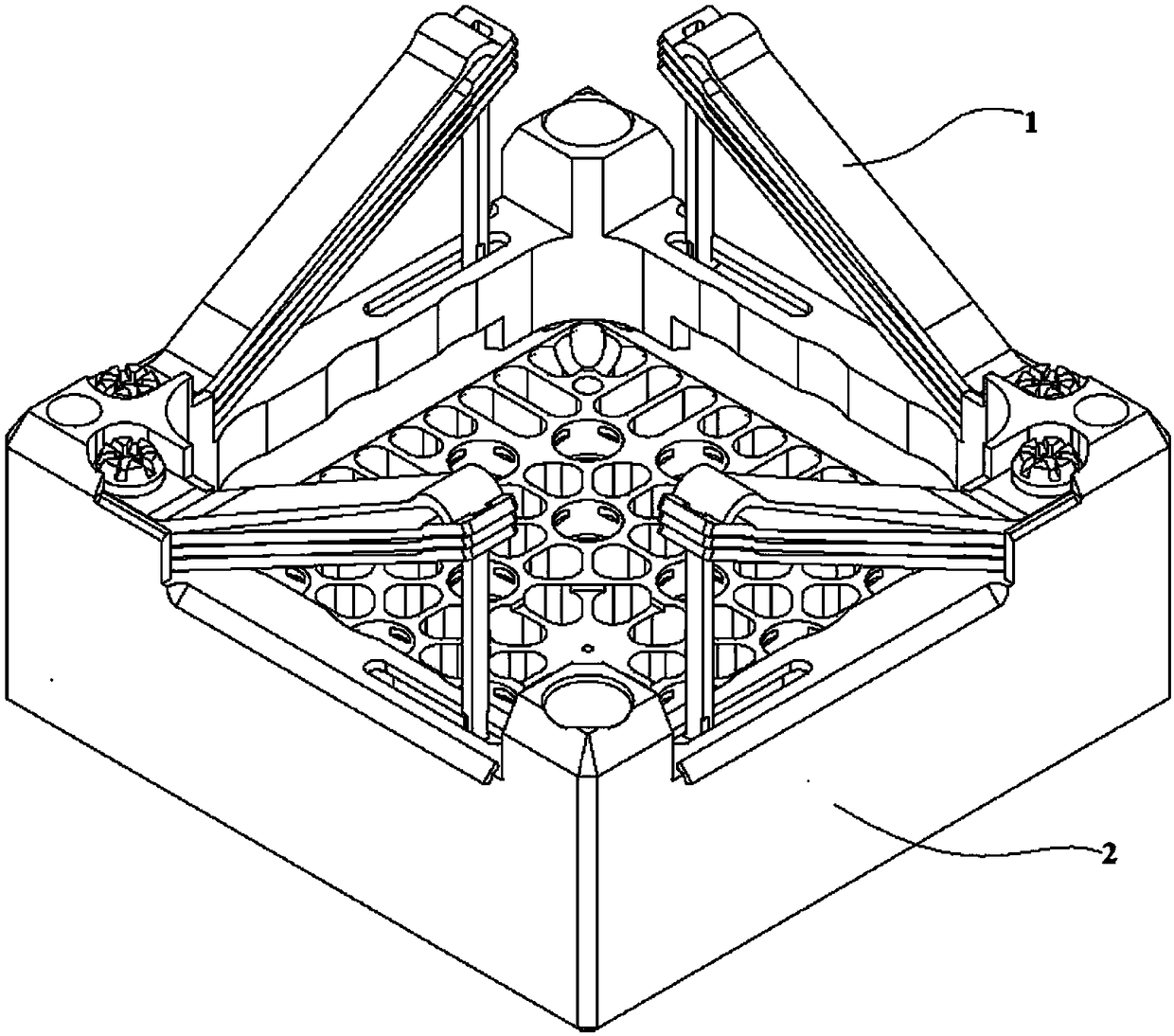 A High Stability Fuel Assembly Compression System with Variable Stiffness and Low Irradiation Relaxation