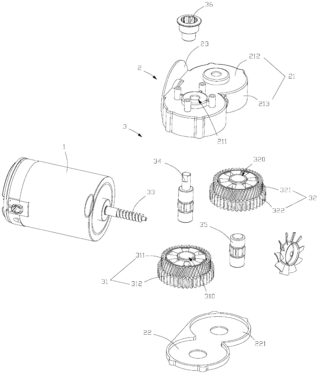 Driving mechanism and dough mixer