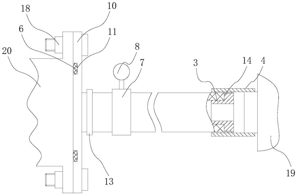 Device for detecting damage of air bag of main transformer oil conservator