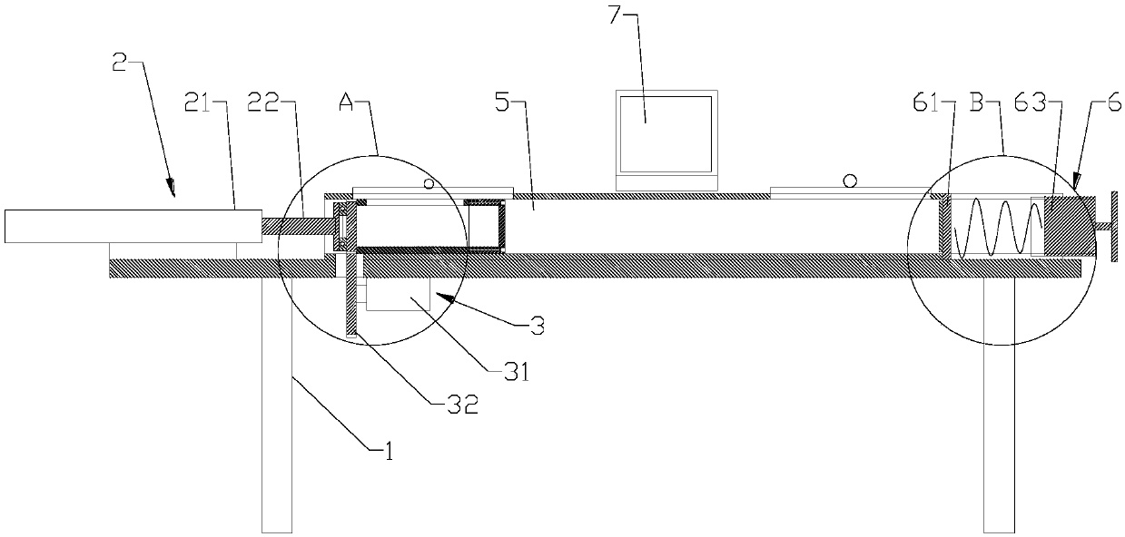 Injury experiment device for simulating brain deceleration injury in traffic accident