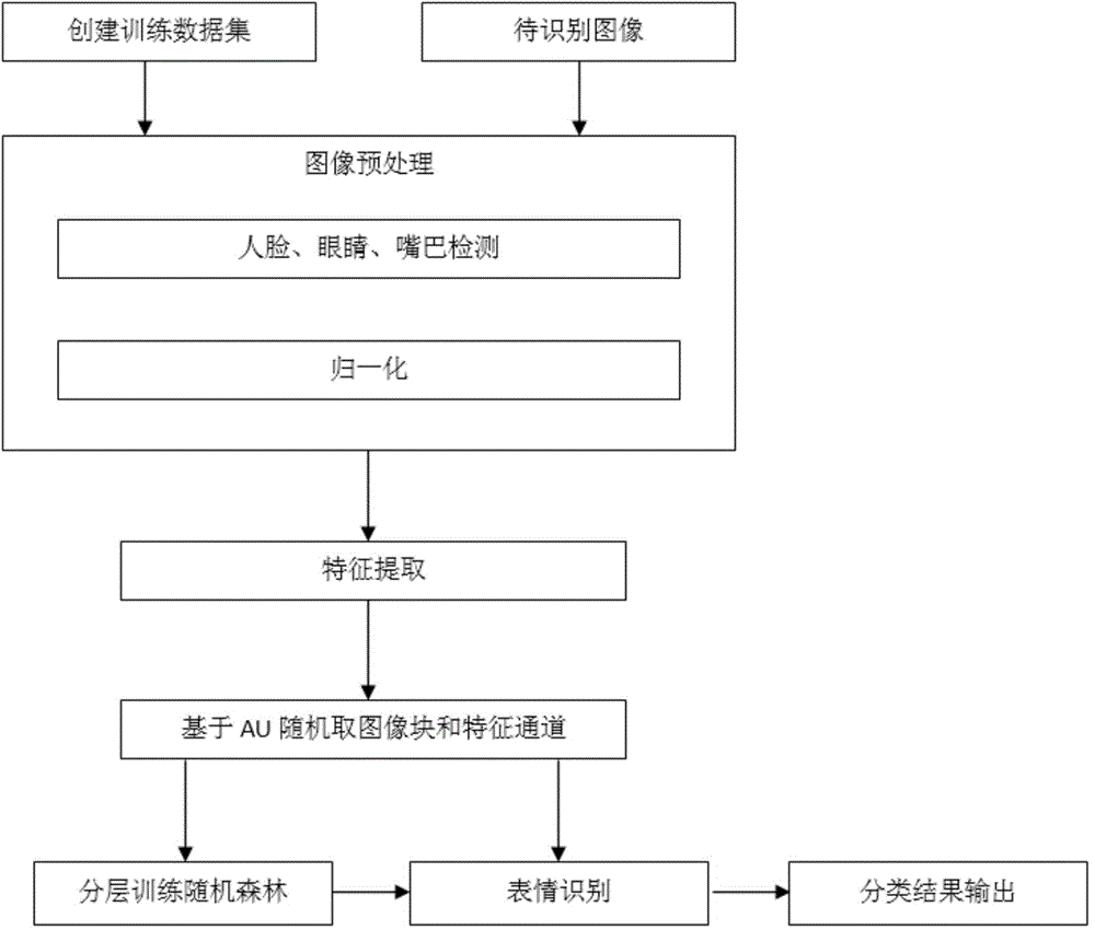 Motion unit layering-based facial expression recognition method and system