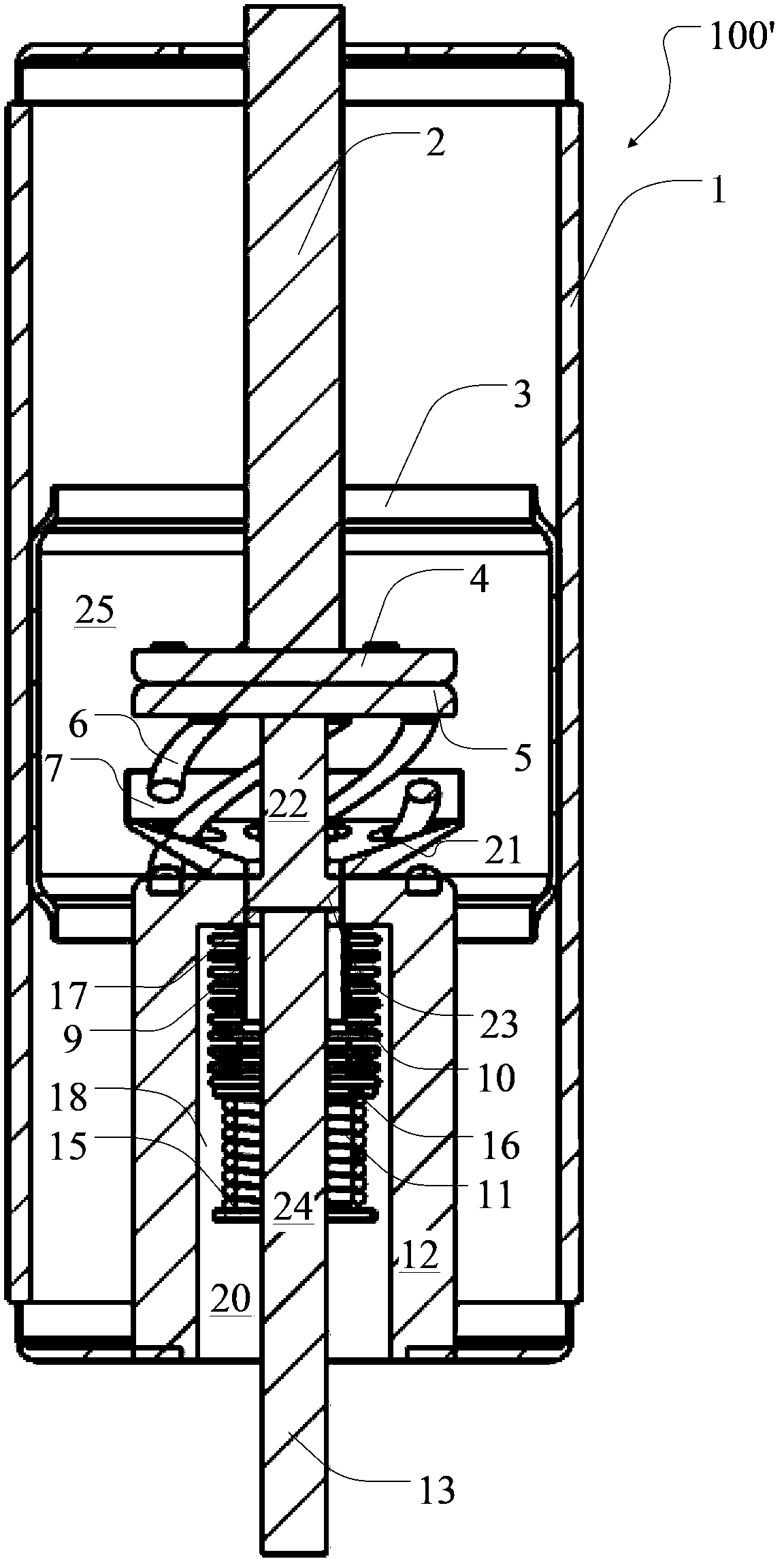 Vacuum arc extinguish chamber and vacuum breaker with same