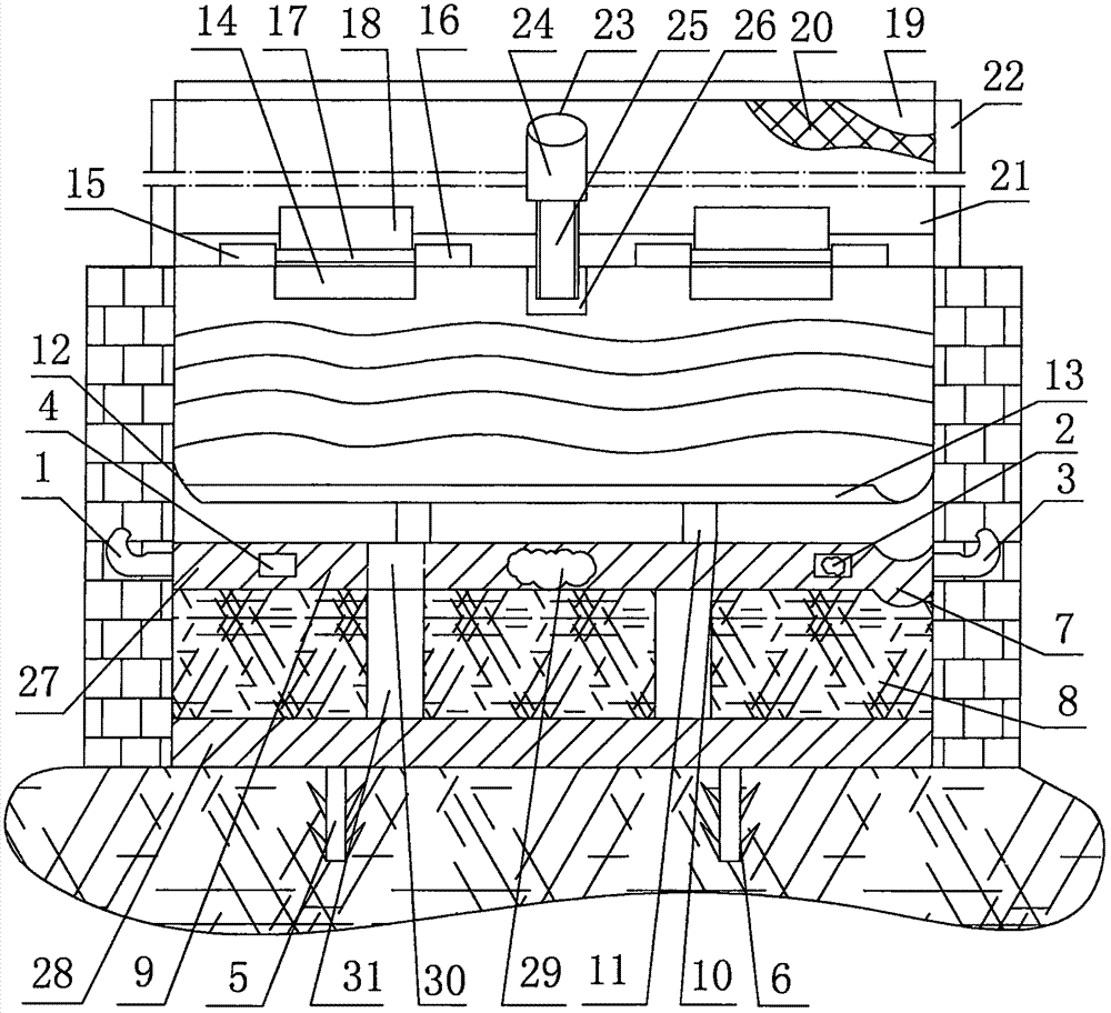 Building water storage roof and its construction method