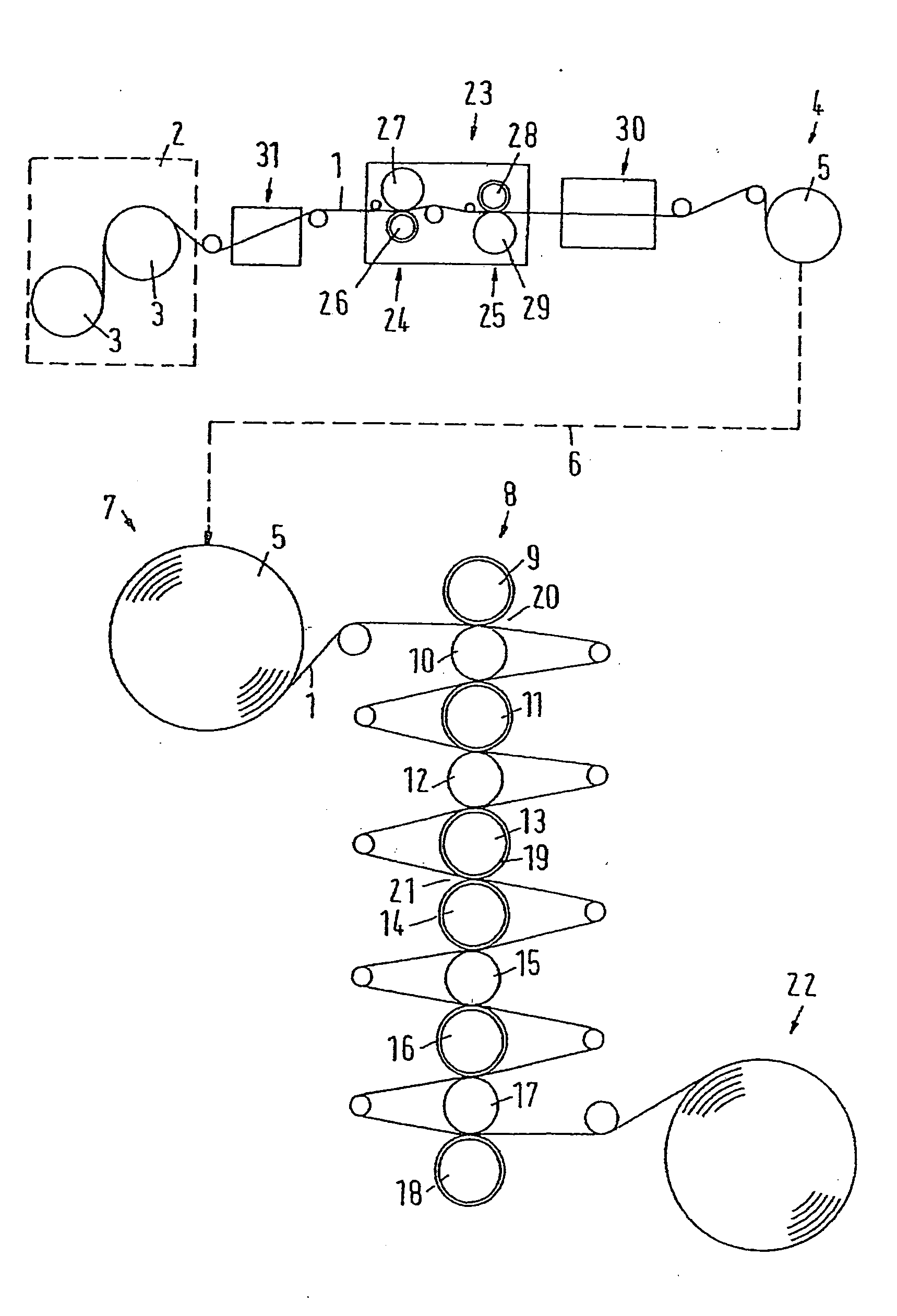 Method and device for calendering a paper web