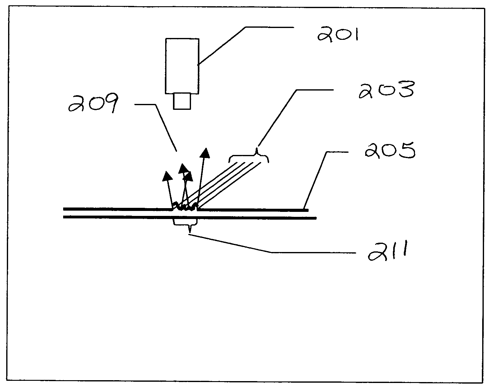 Laser etched fiducials in roll-roll display