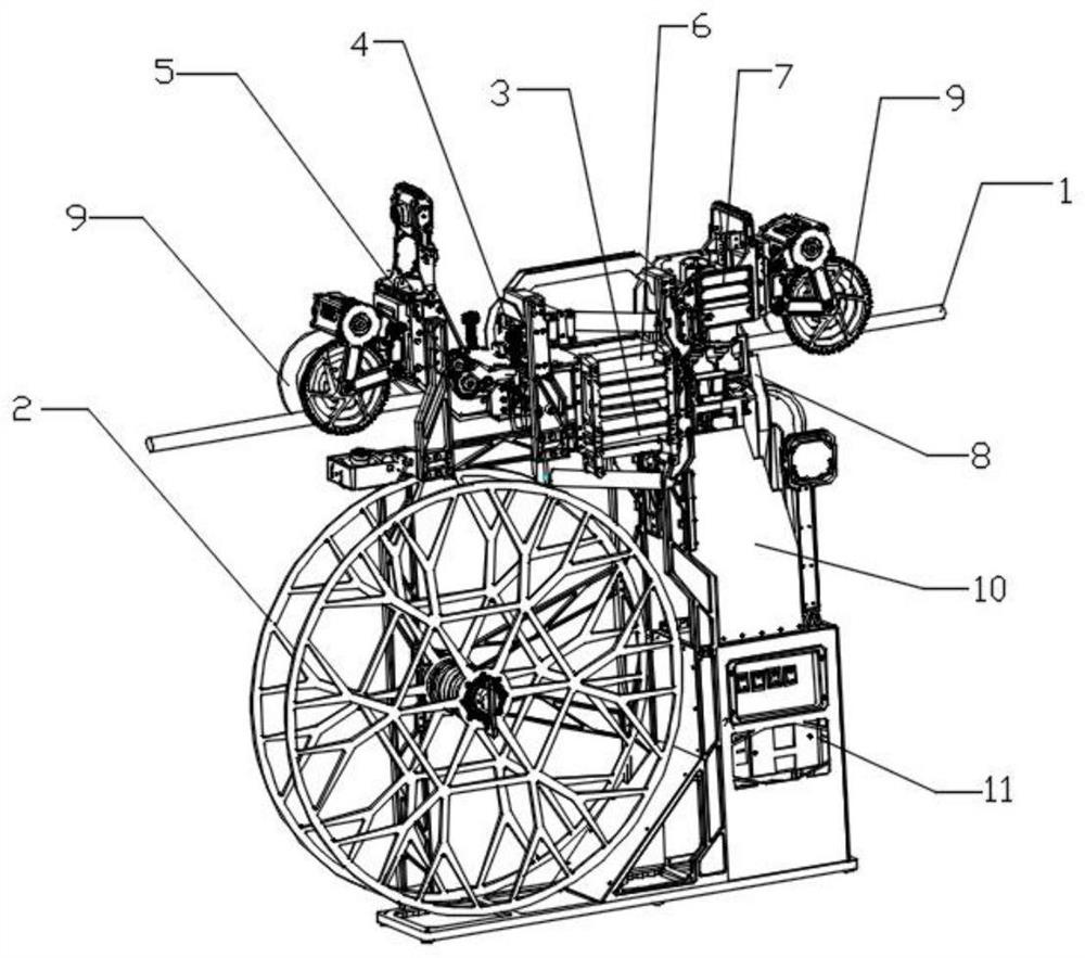 Novel distribution line insulation wrapping device