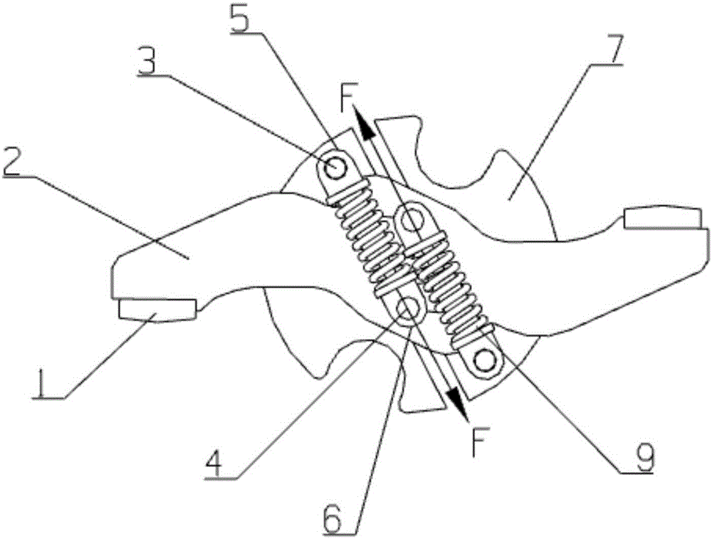 A contact system of a double-breaking-point circuit breaker