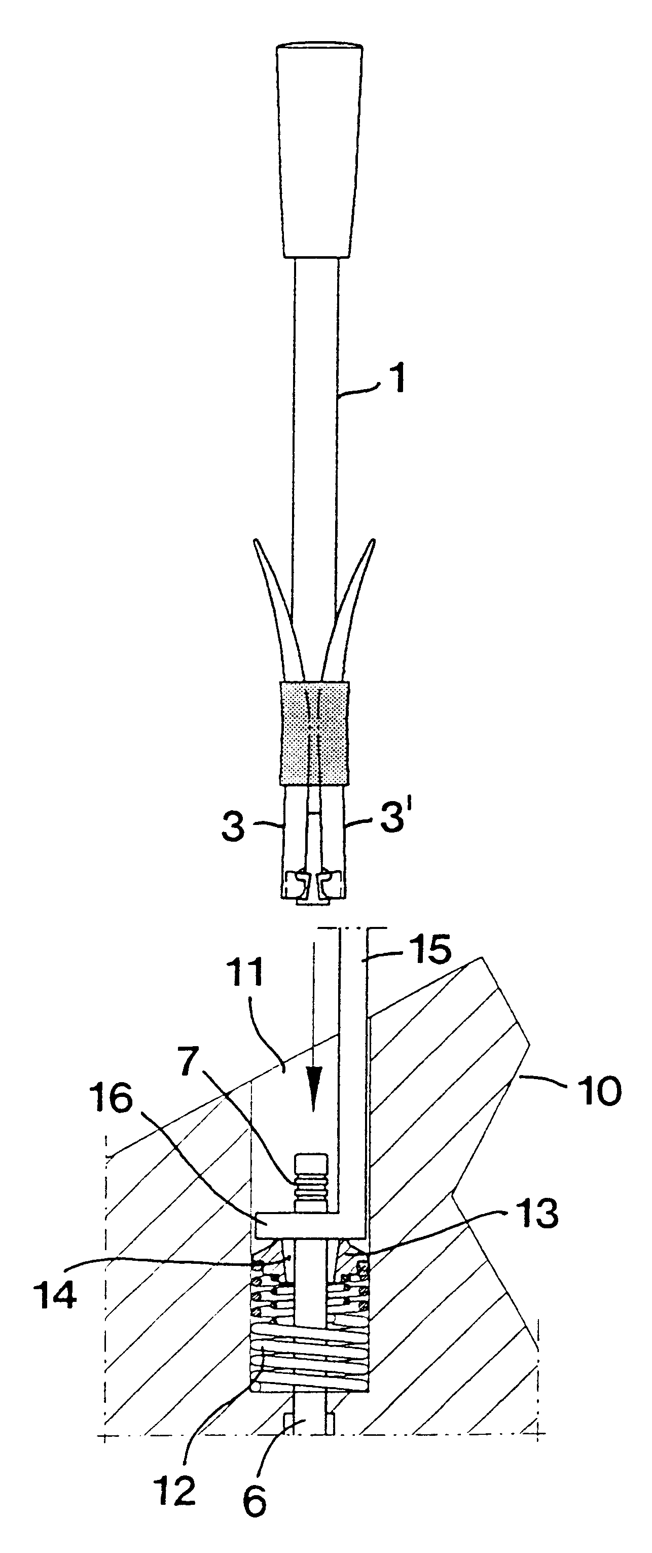 Tool for mounting disk valves in motor cylinder heads