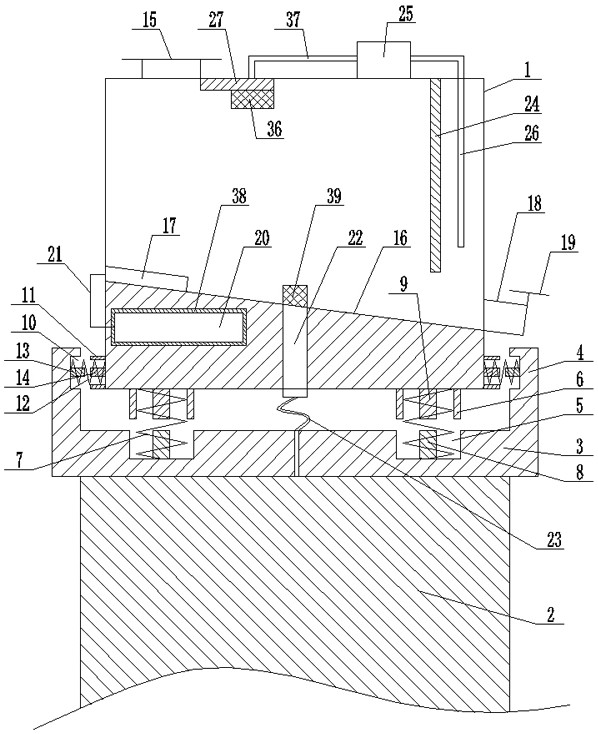 Diesel engine water tank structure