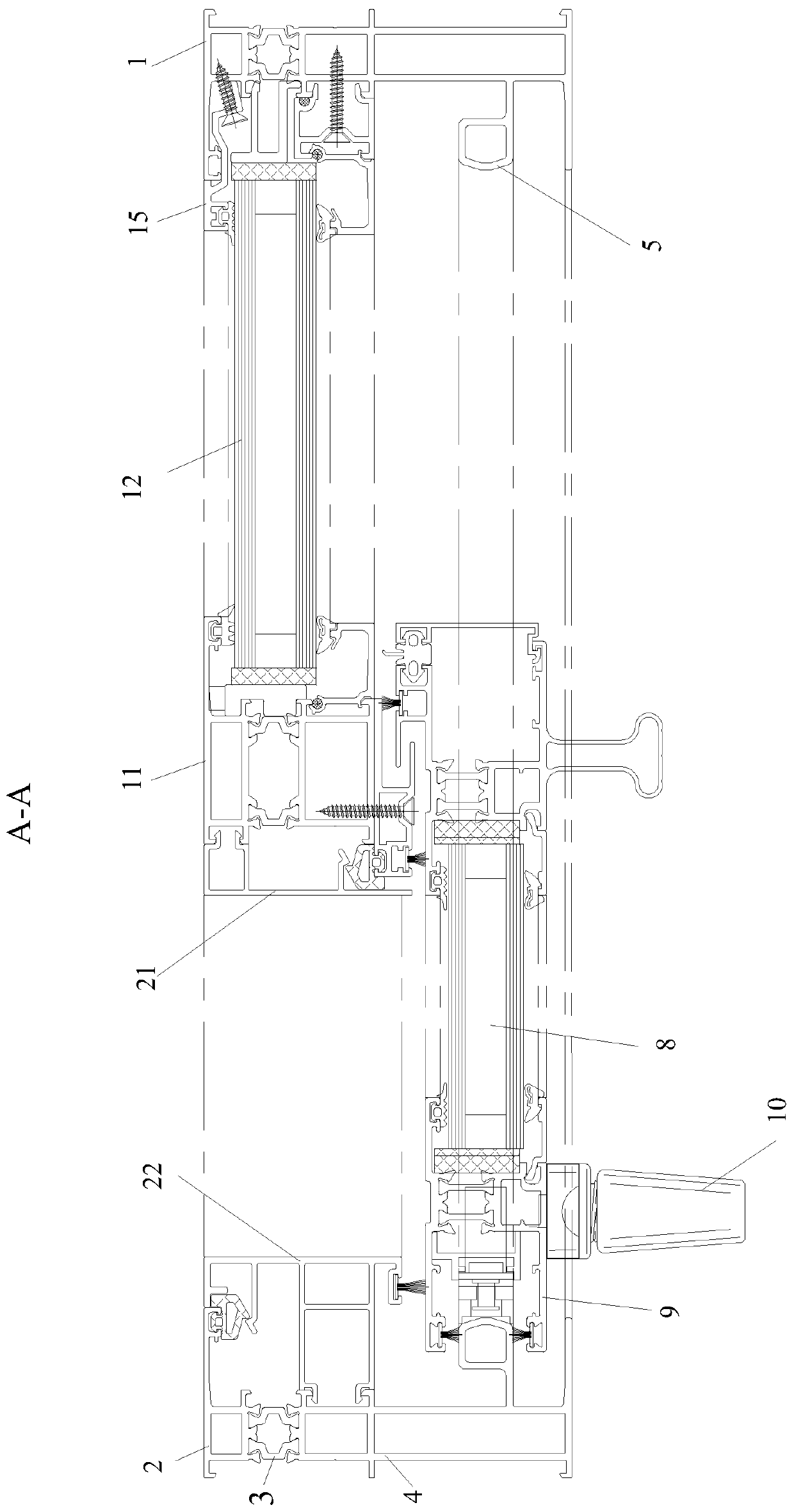 Sliding door-and-window edge fixing structure