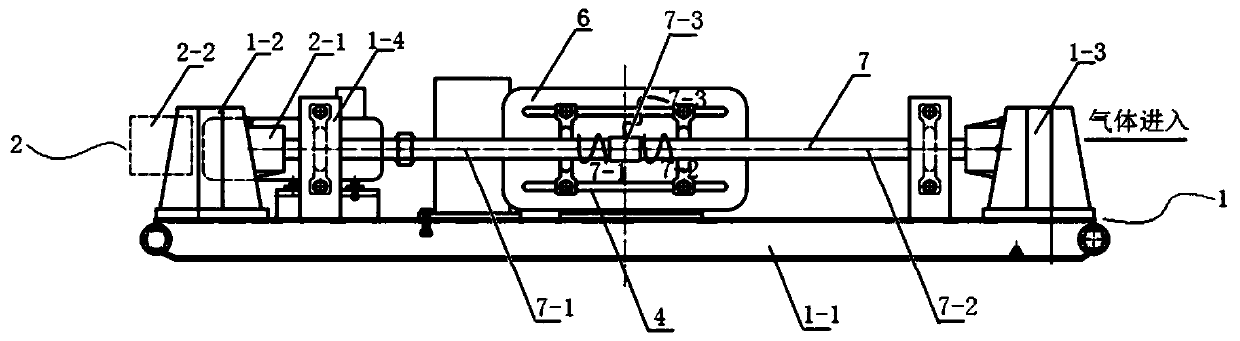 Testing apparatus for special threaded oil casing tightness monitoring under dynamic load working condition