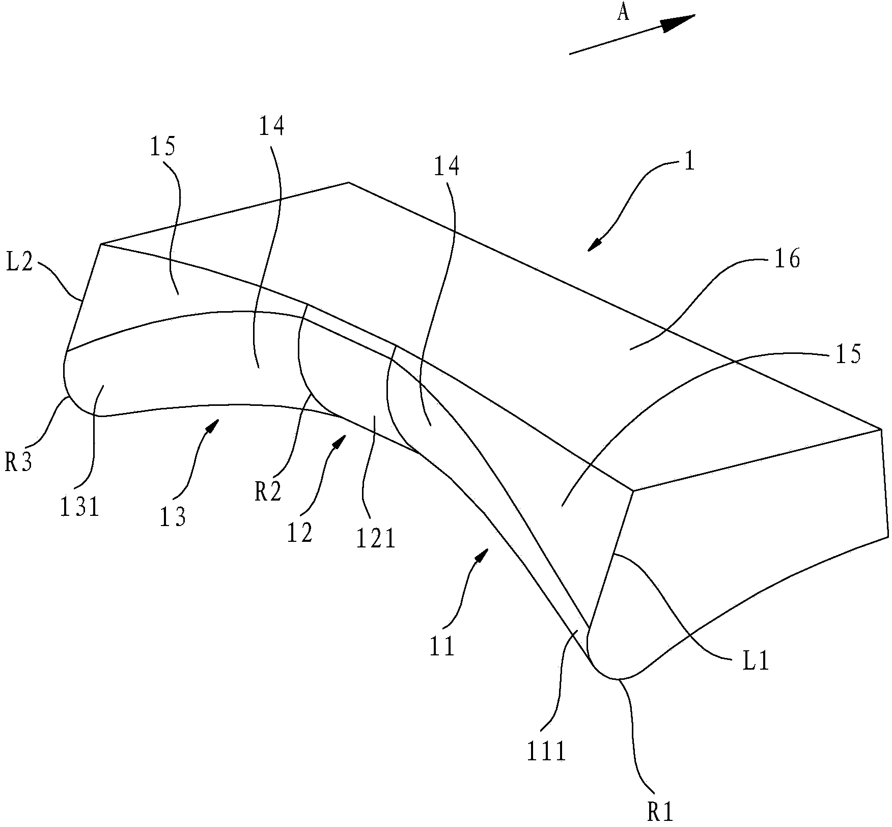 Volute tongue structure of fan for range hood