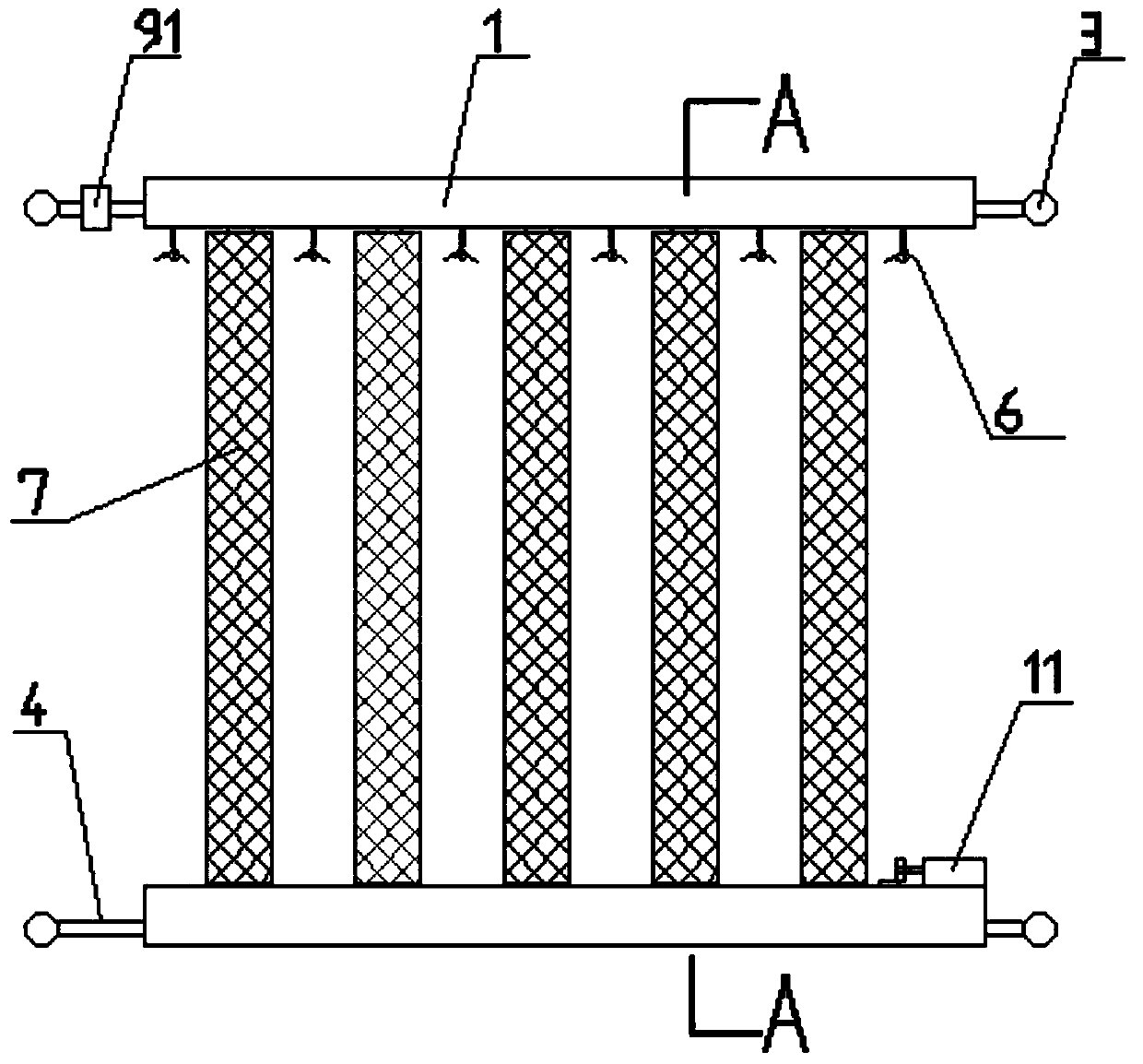 Intelligent fire-fighting sun-shading system device and fire extinguishing method