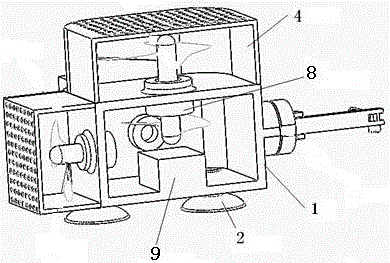 An adsorption device for a detection robot