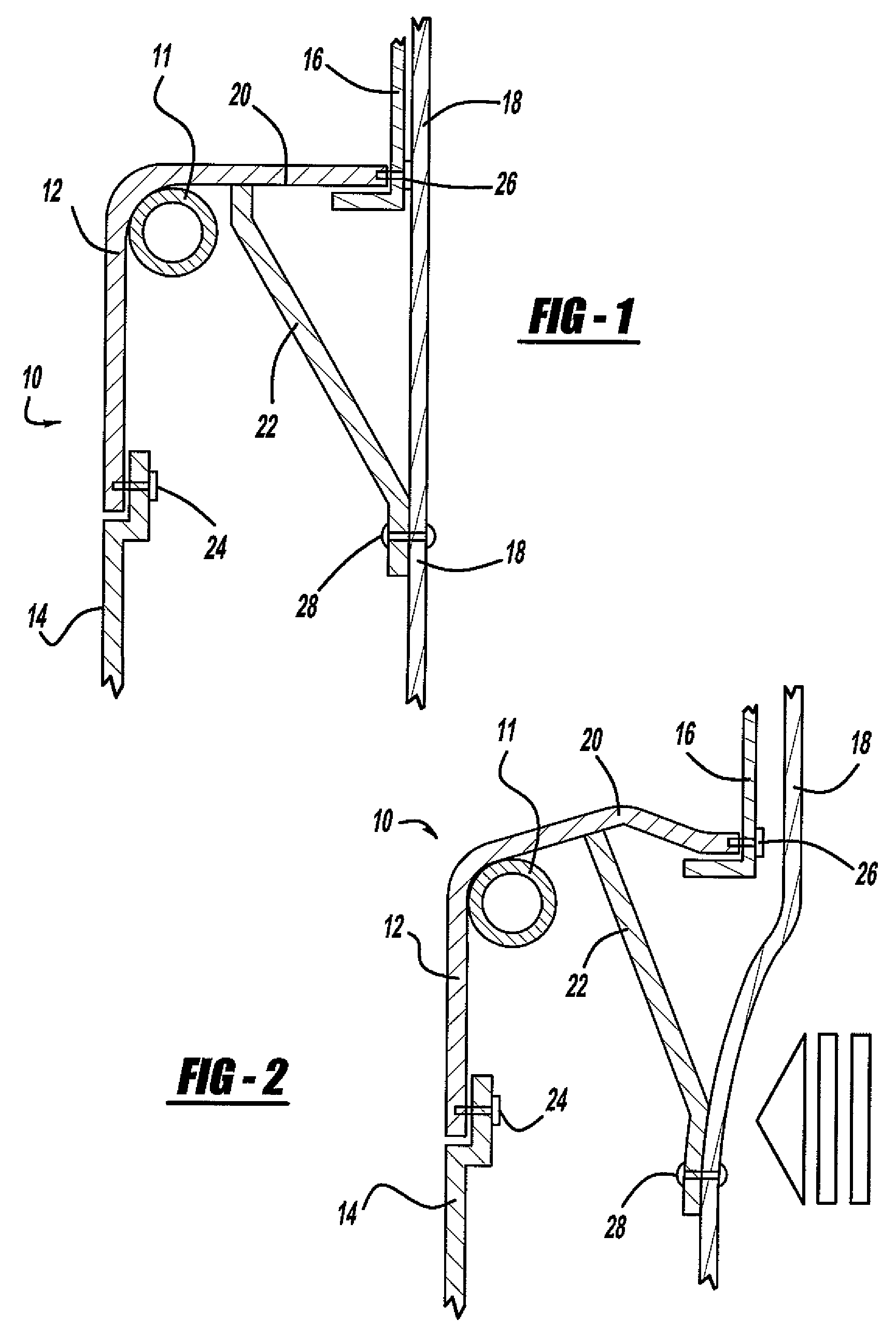 Collapsible door panel support structures and methods of assembly