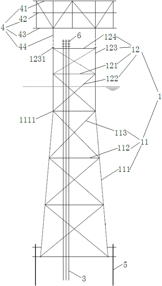 Marine fixing platform and mounting method thereof