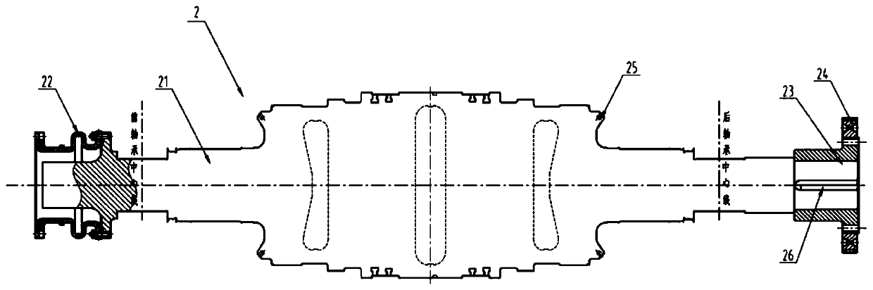 Low-voltage optical axis rotor, steam turbine and low-voltage optical axis rotor restructuring method