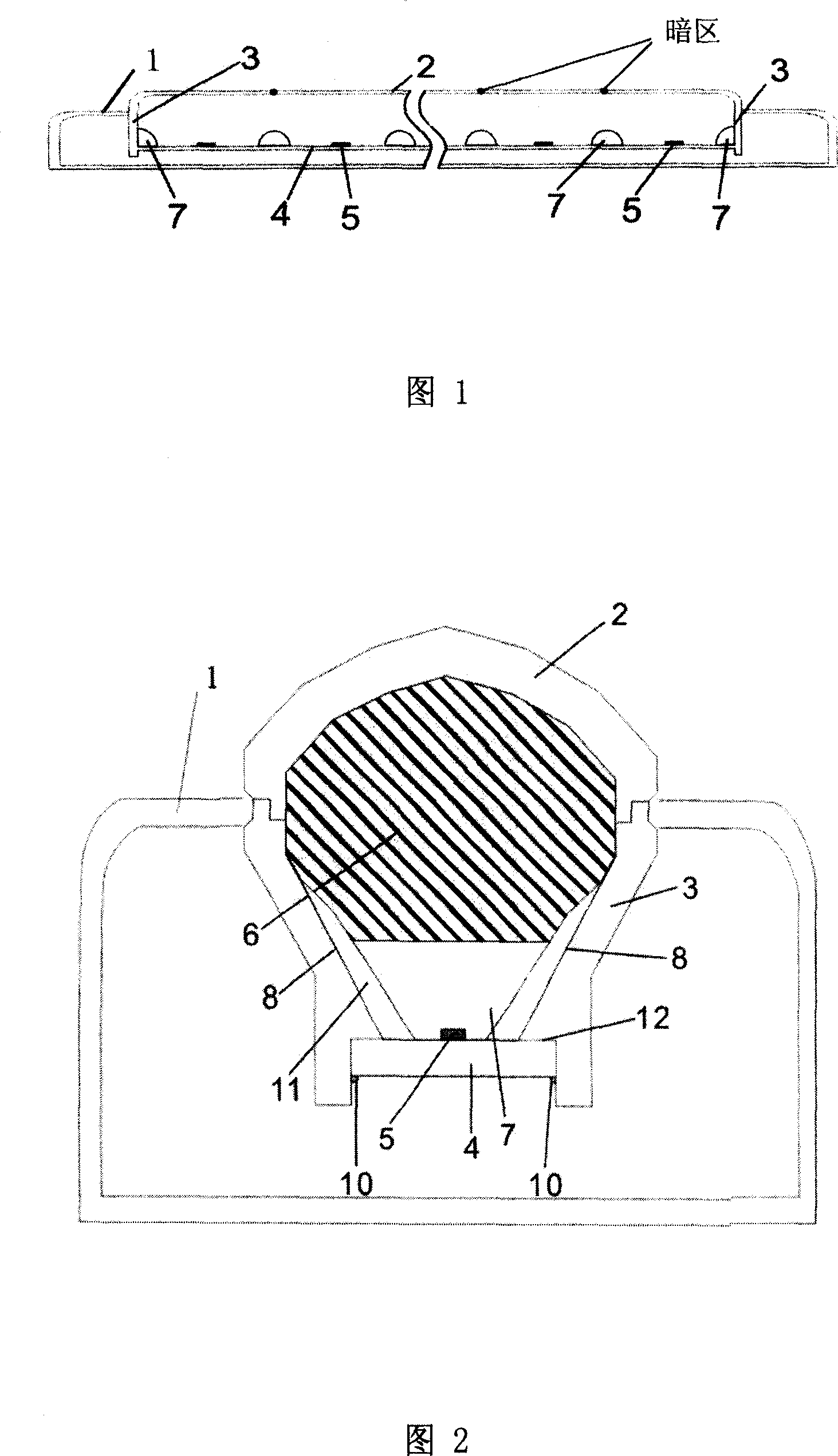 Neon light emulated luminous sign device with reflection edge directly packaged by LED chip