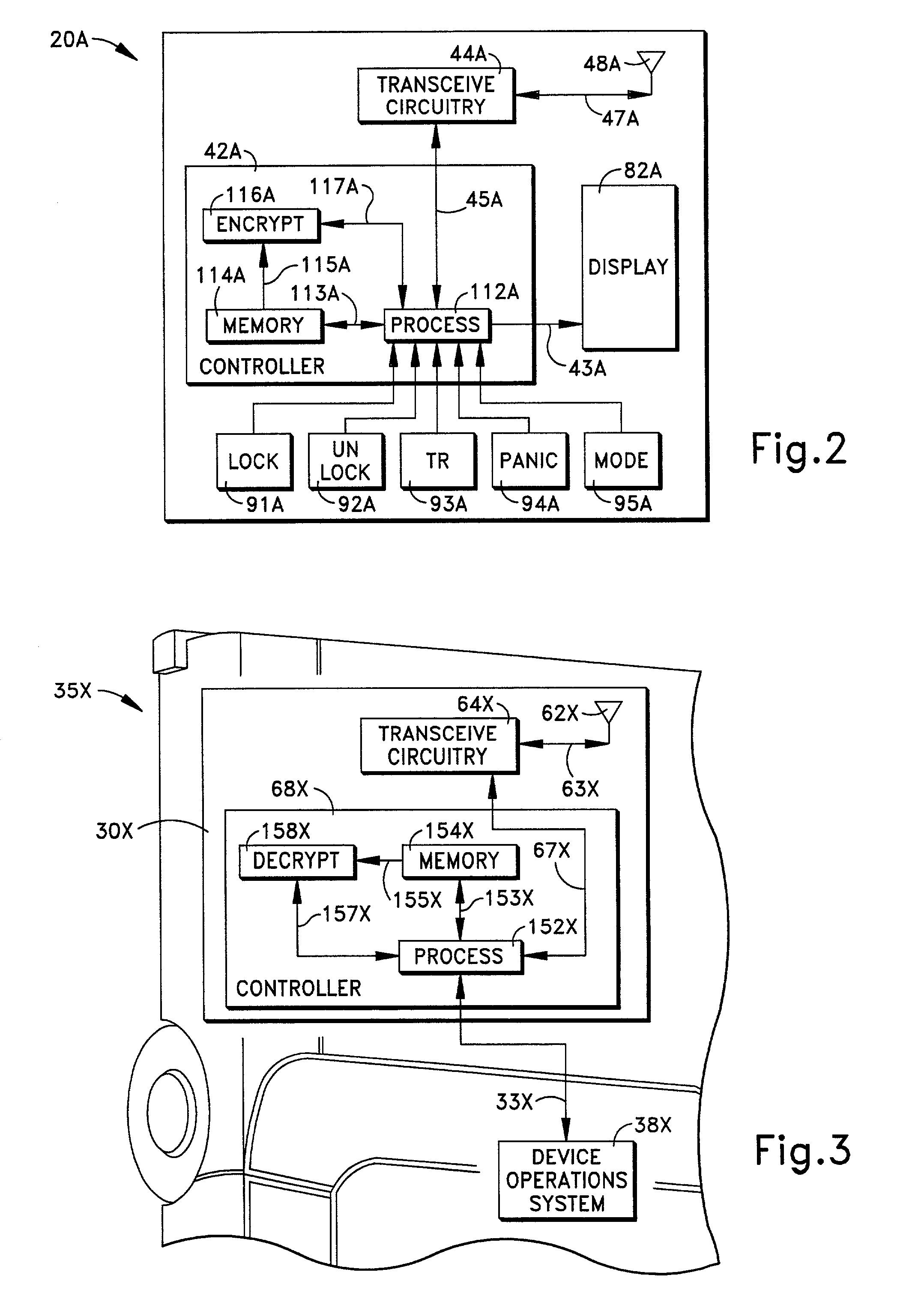 Configurable arrangement of multiple transmitters and multiple receivers for the performance of remote convenience functions