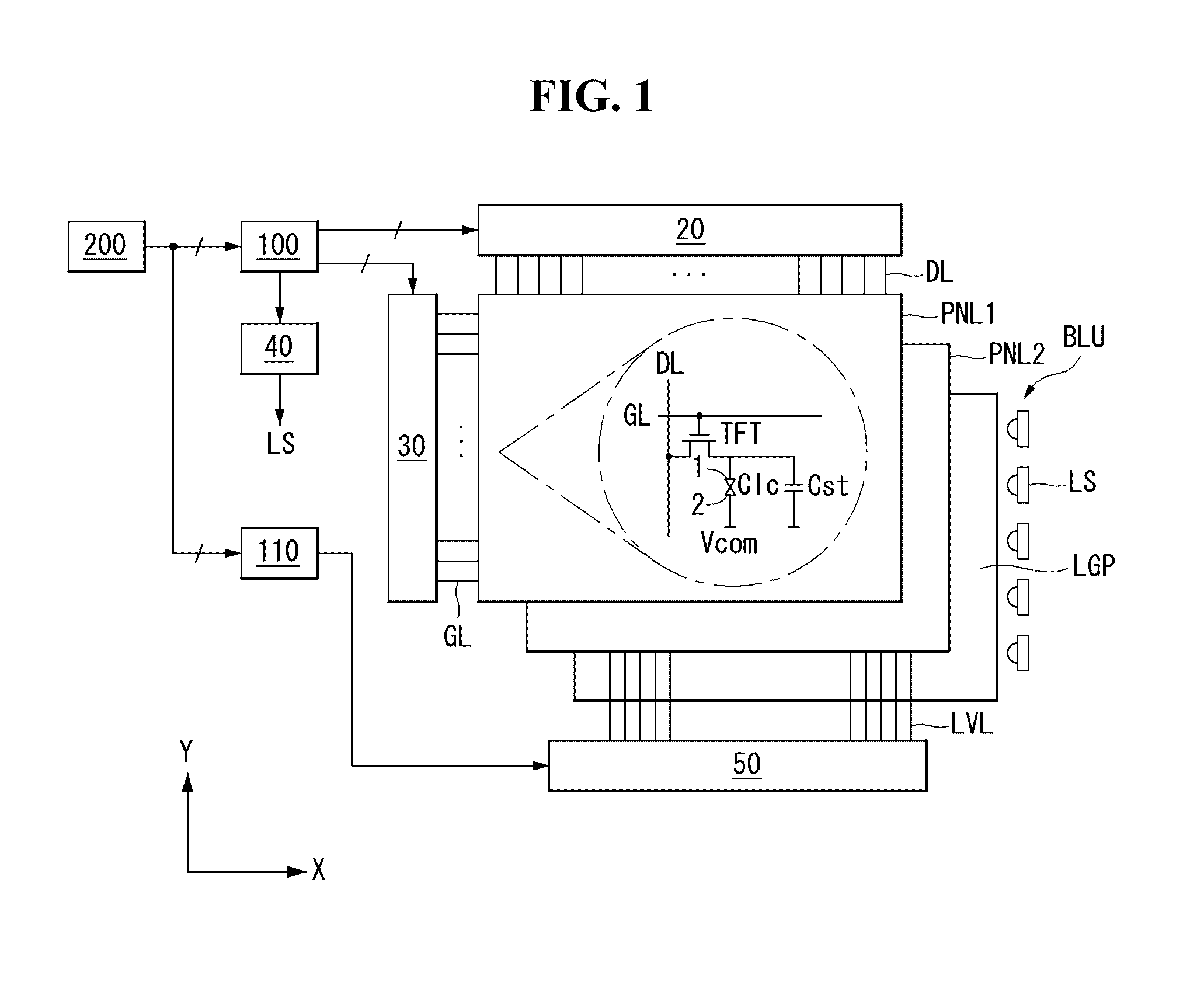 Light valve panel and liquid crystal display using the same