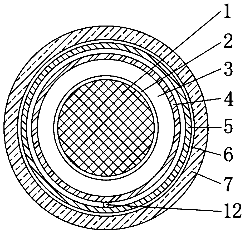 Power cable with local discharge self-check function