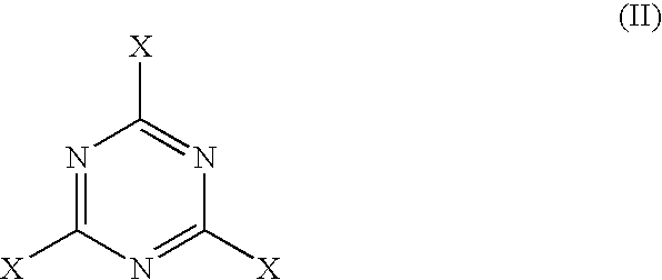 Substituted triazine compositions and methods for producing same