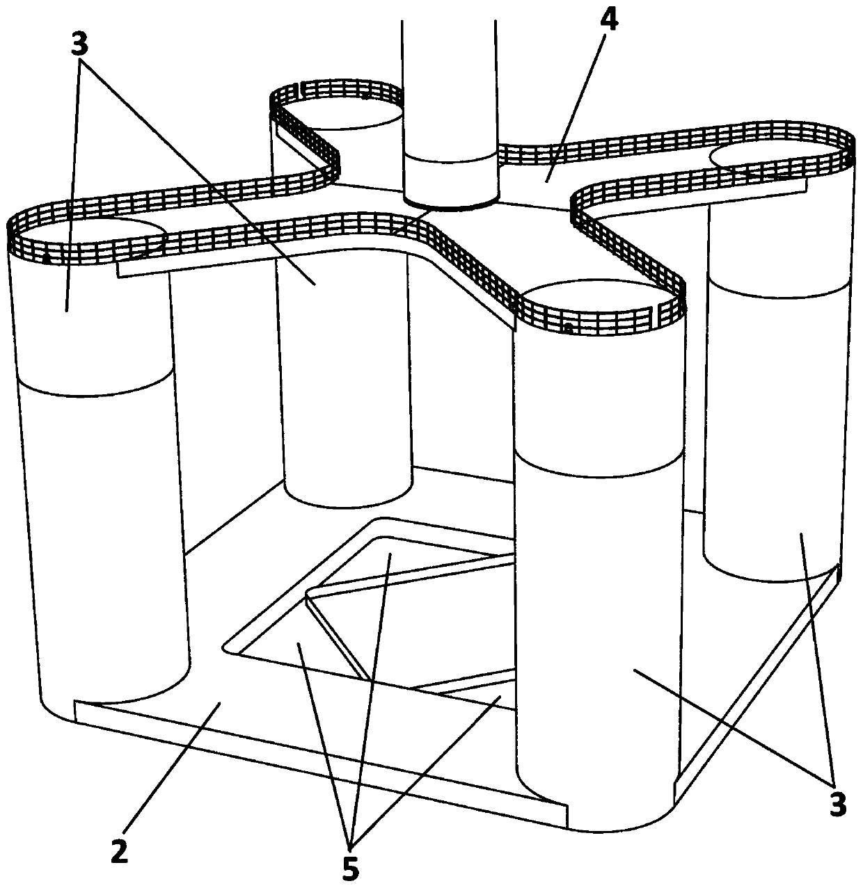 Floating offshore platform