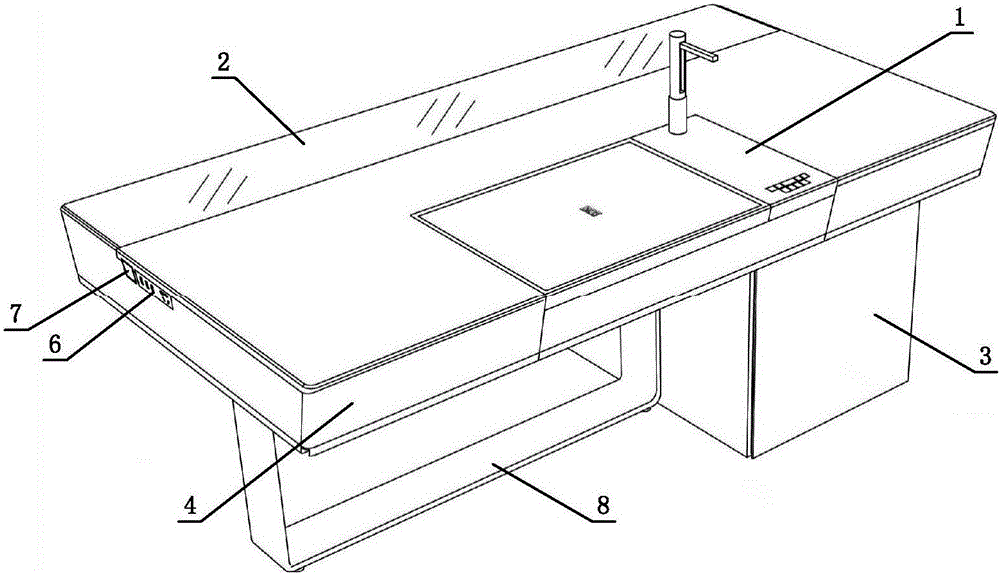 Multifunctional integrated tea table system