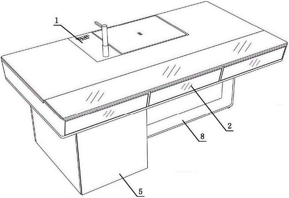 Multifunctional integrated tea table system