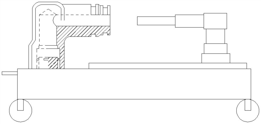 Testing fixture for elbow