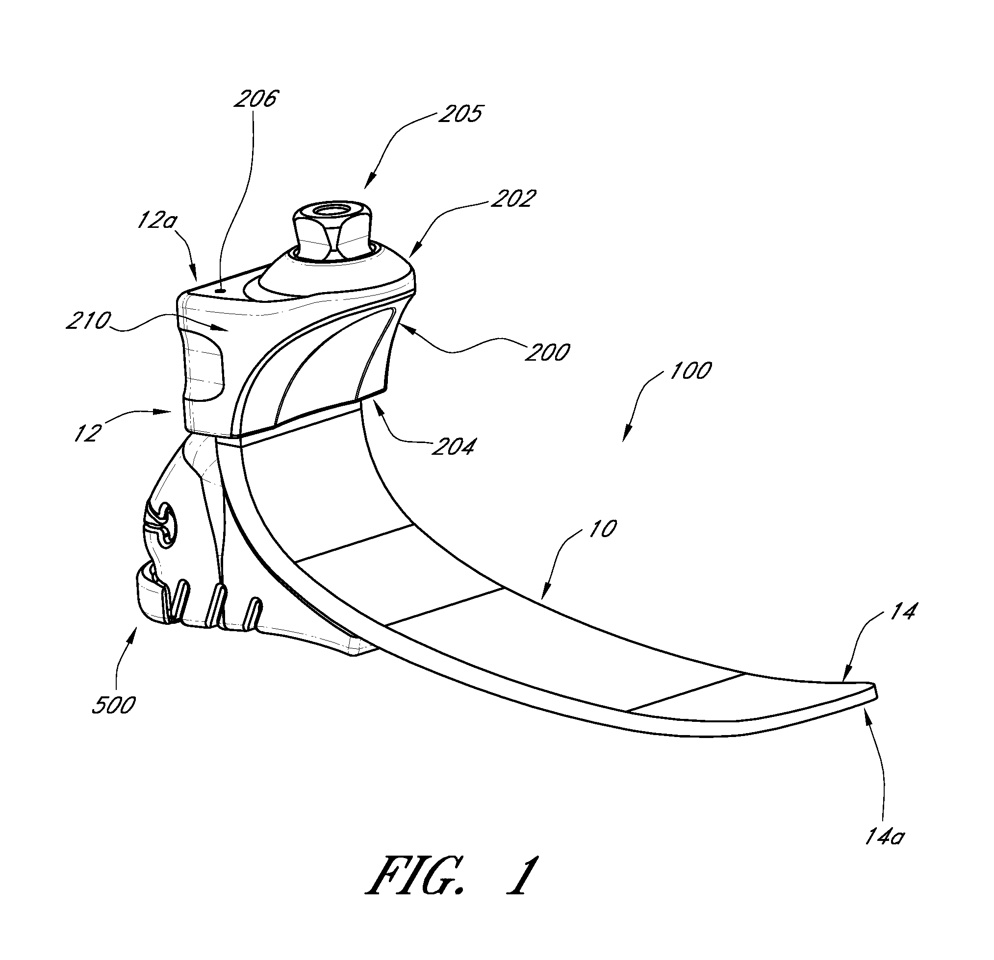 Prosthetic foot with hybrid layup