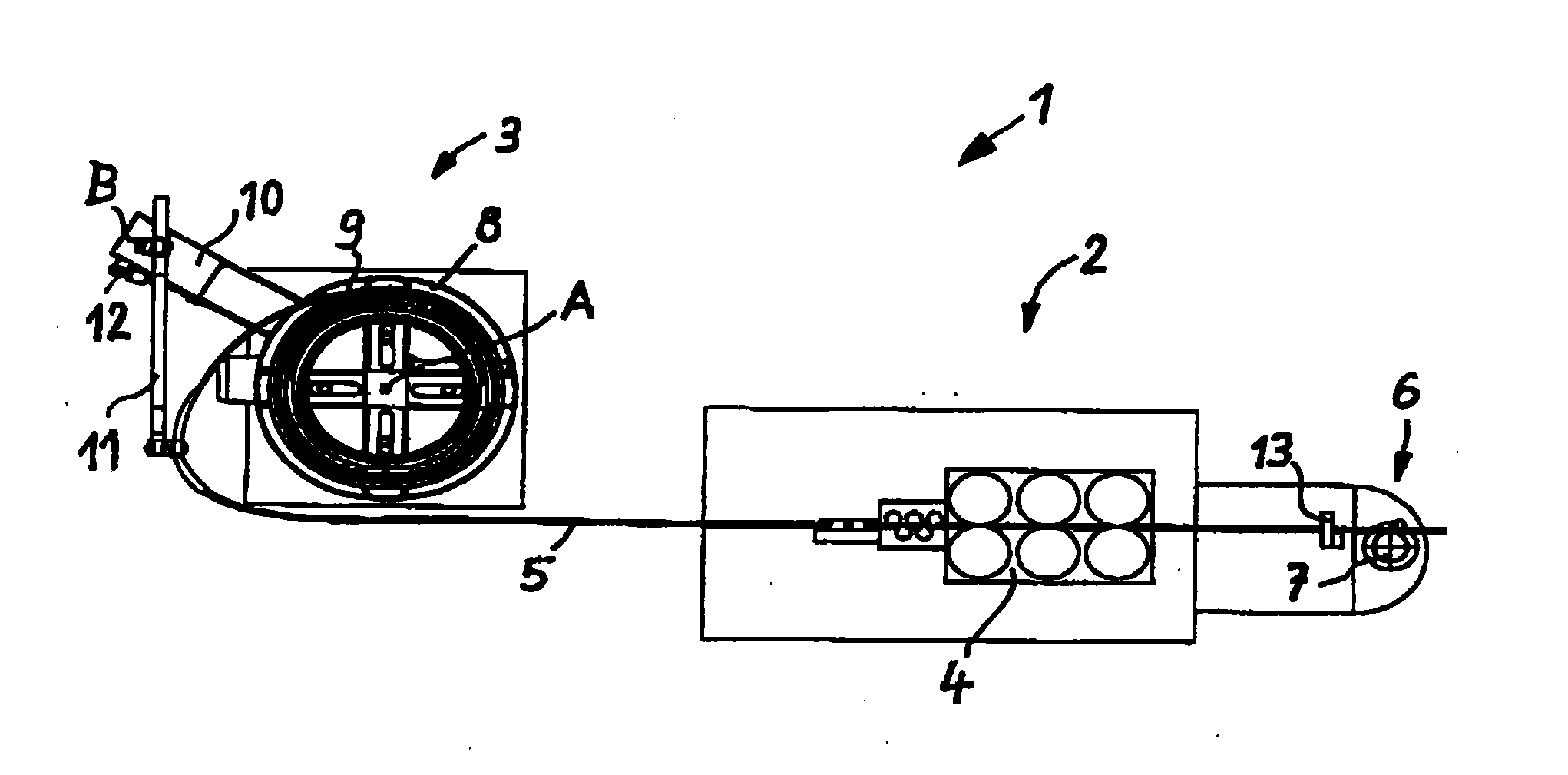 Device for controlling the drive of a reel