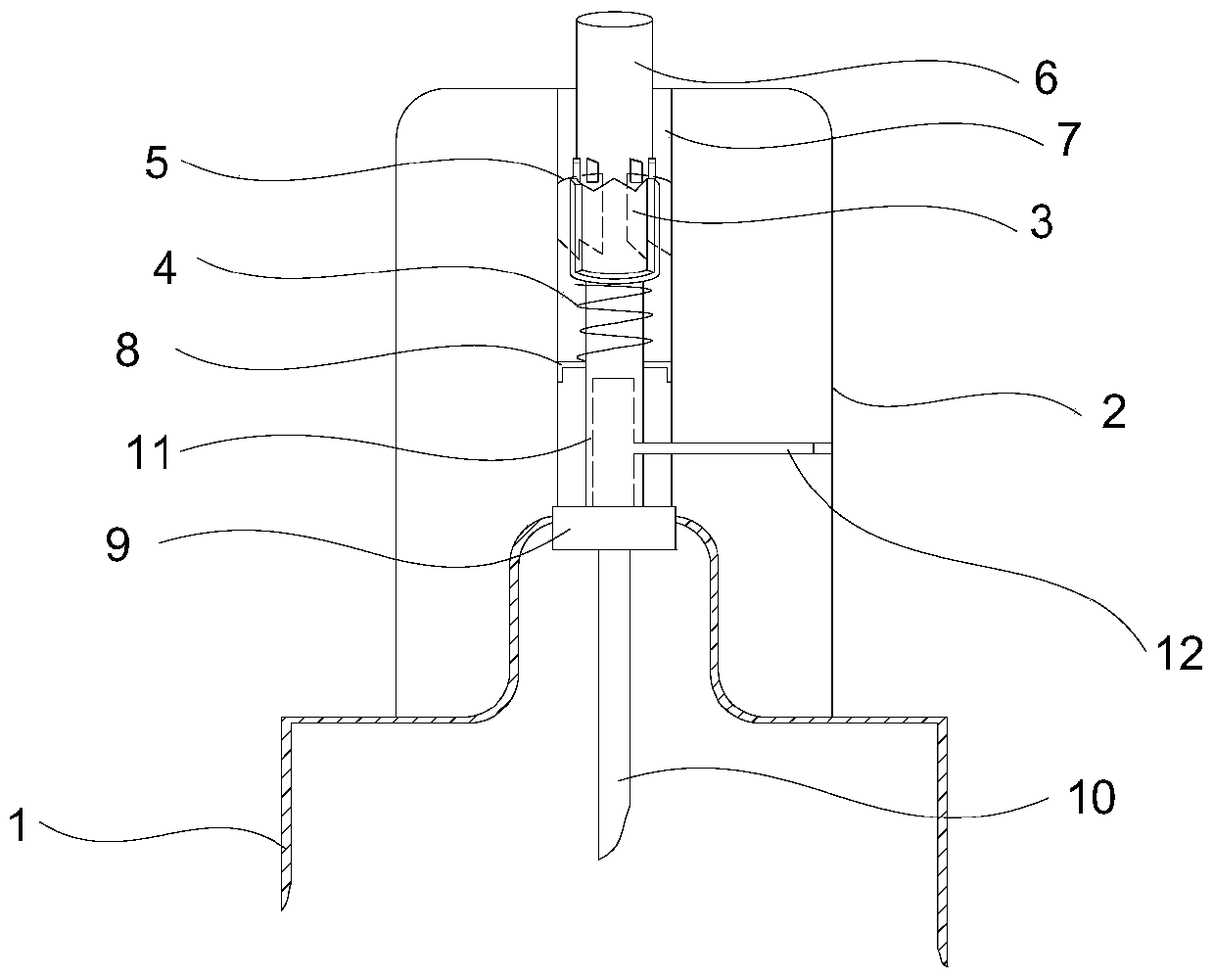 A spring-type automatic spraying one-piece nozzle