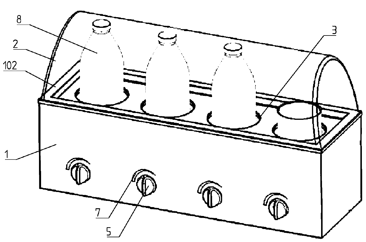 A rapid-heating and energy-saving small-sized can heating machine