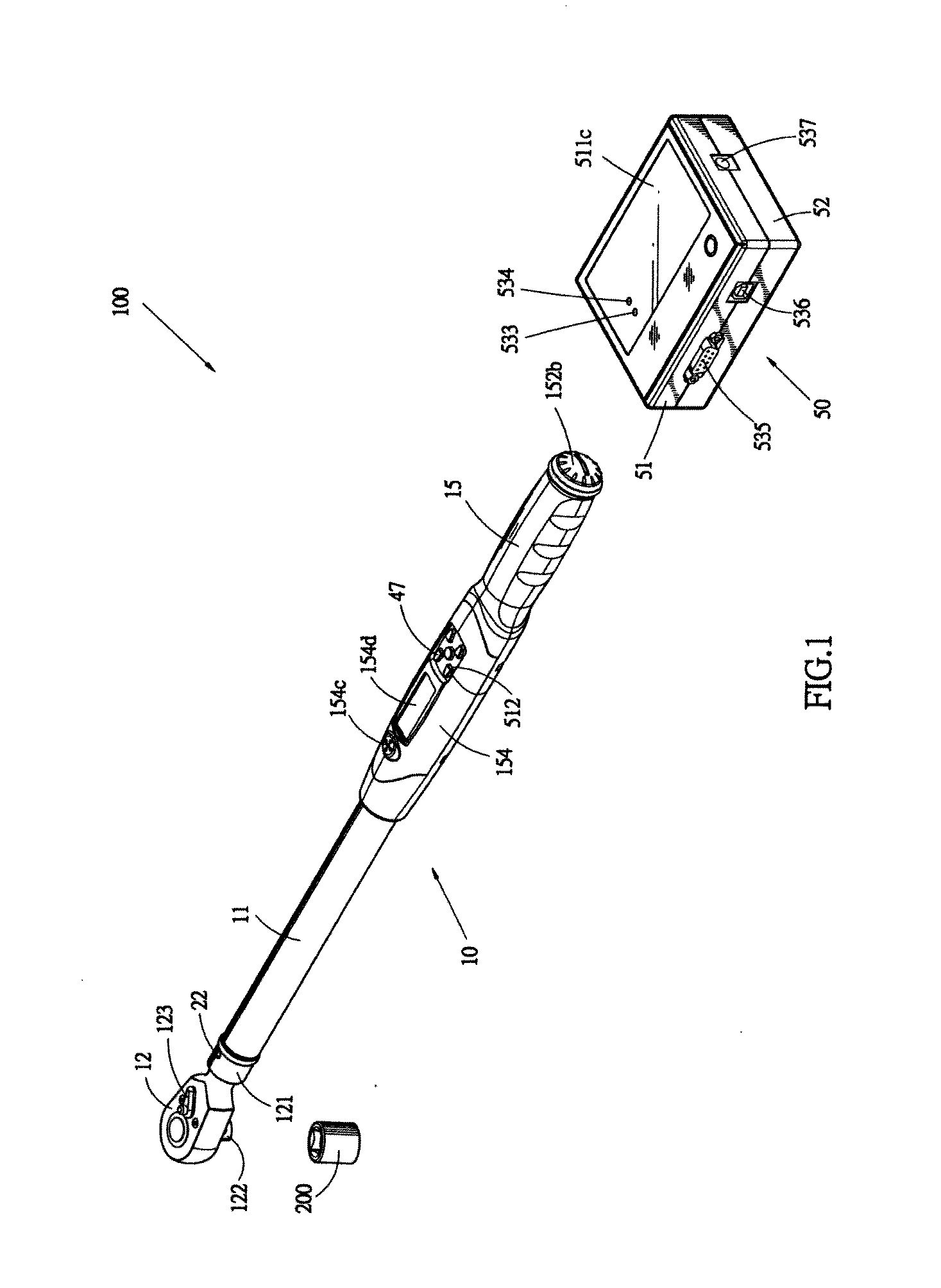 Wireless transmission torque wrench with angular orientation correction