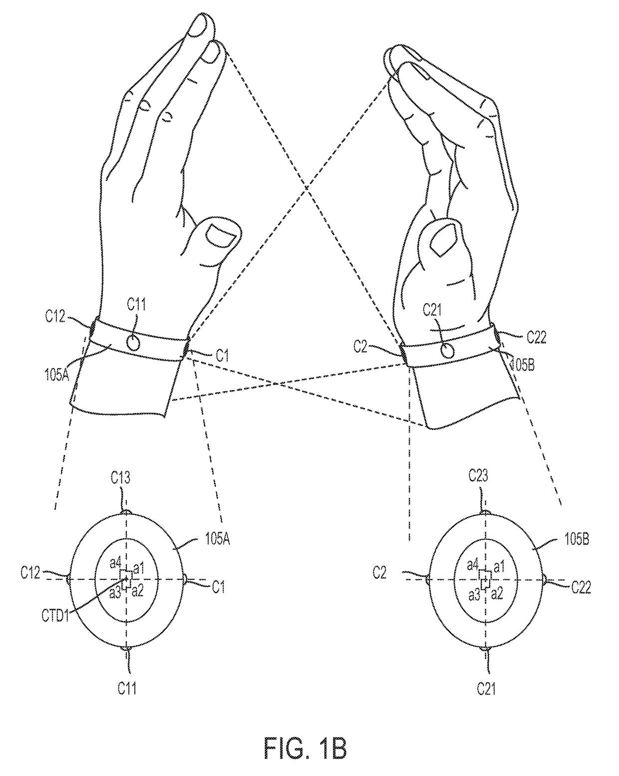 Gaming device with rotatably placed cameras