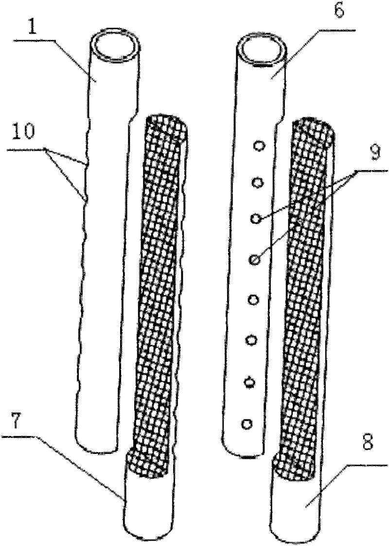 Spiral coil type diffusion dialysis membrane assembly and preparation method thereof