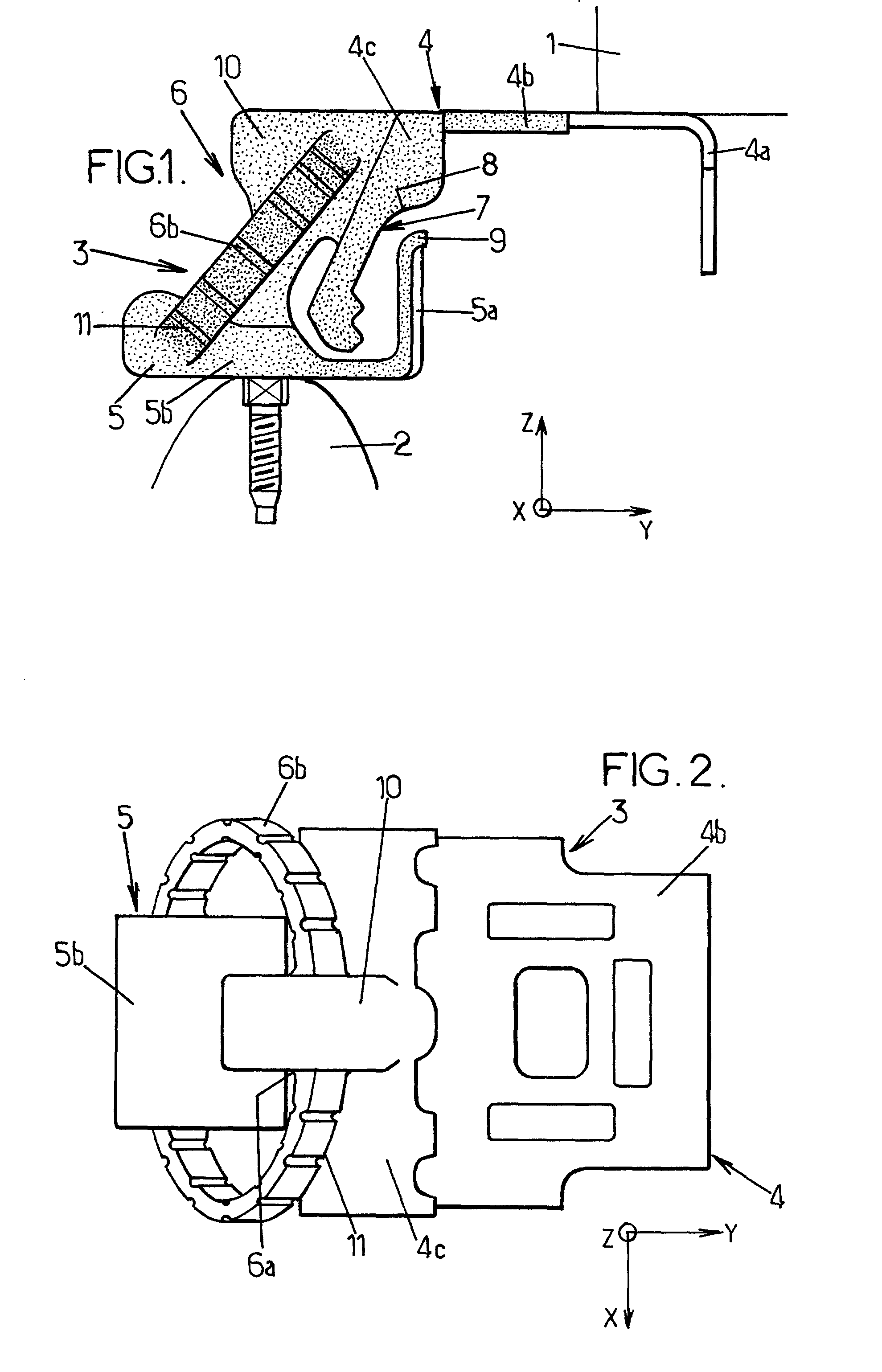 Suspension fitting for a motor vehicle exhaust system, and a vehicle fitted therewith