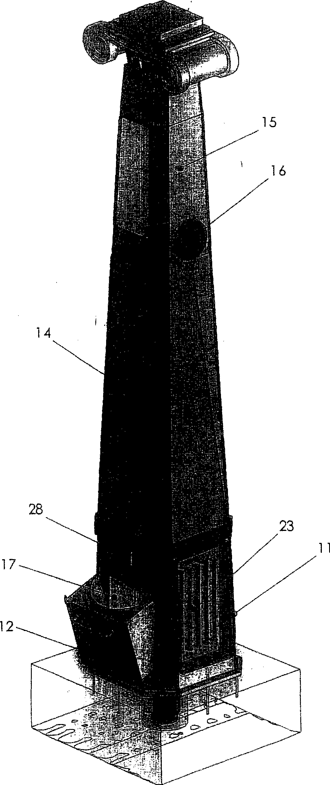 Device for collecting and pressing waste