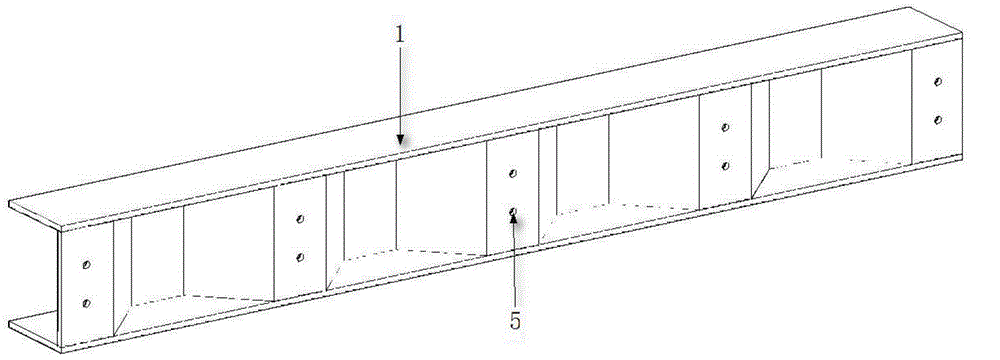 Prefabricated honeycomb web steel girder