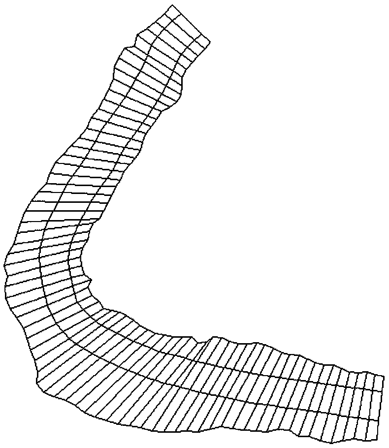 Two-dimensional structural mesh generation method for branchless river based on topographic feature boundaries