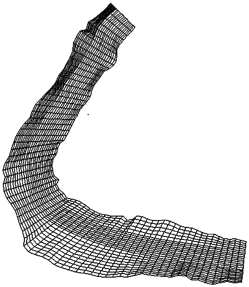 Two-dimensional structural mesh generation method for branchless river based on topographic feature boundaries