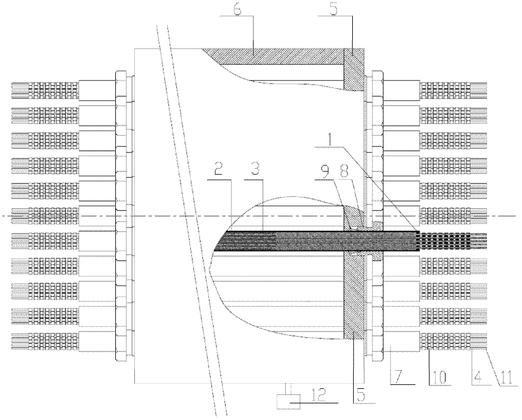 Electrical penetration piece sealed by ceramics and metal and used for nuclear reactor