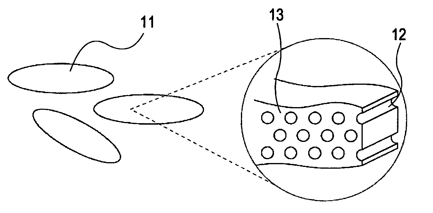 Particle having mesopore loaded with biological substance, sensor including the same, and method for detecting specimen