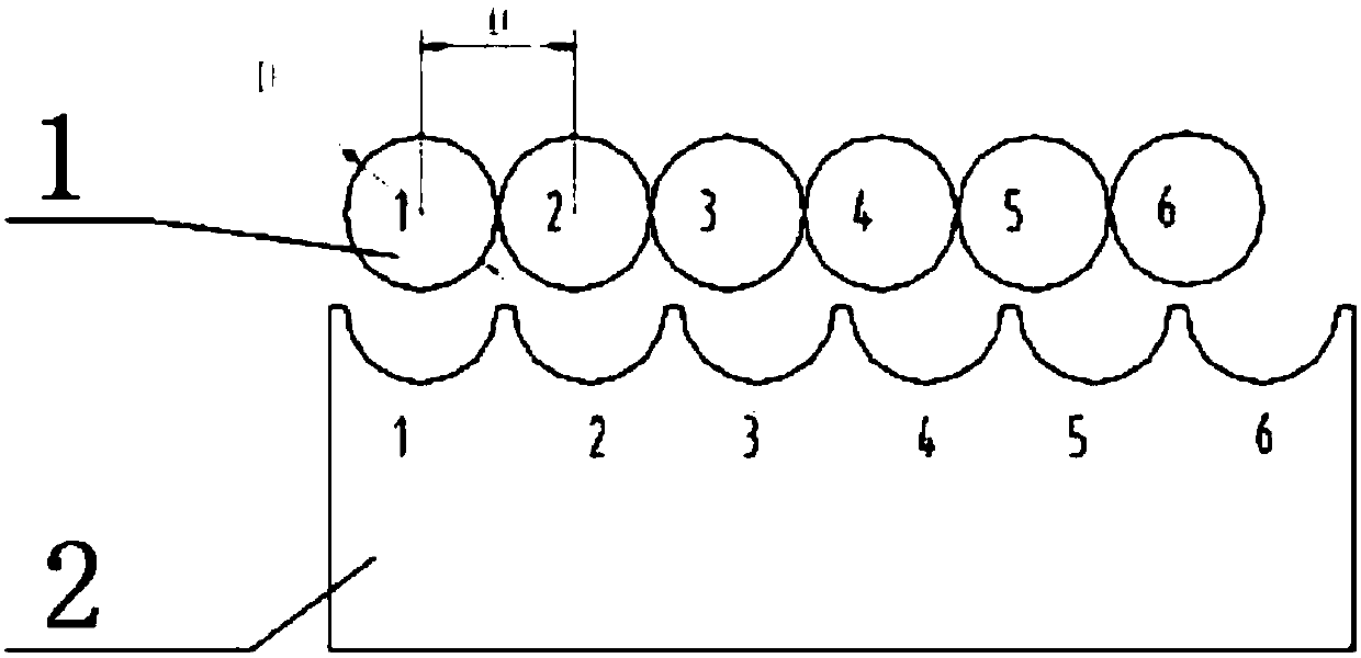 Battery cell getting-into-shell separating and spacing device