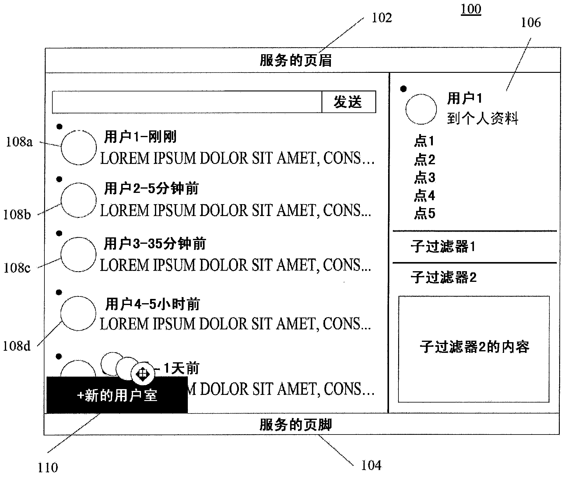 Content-aware persistent user room