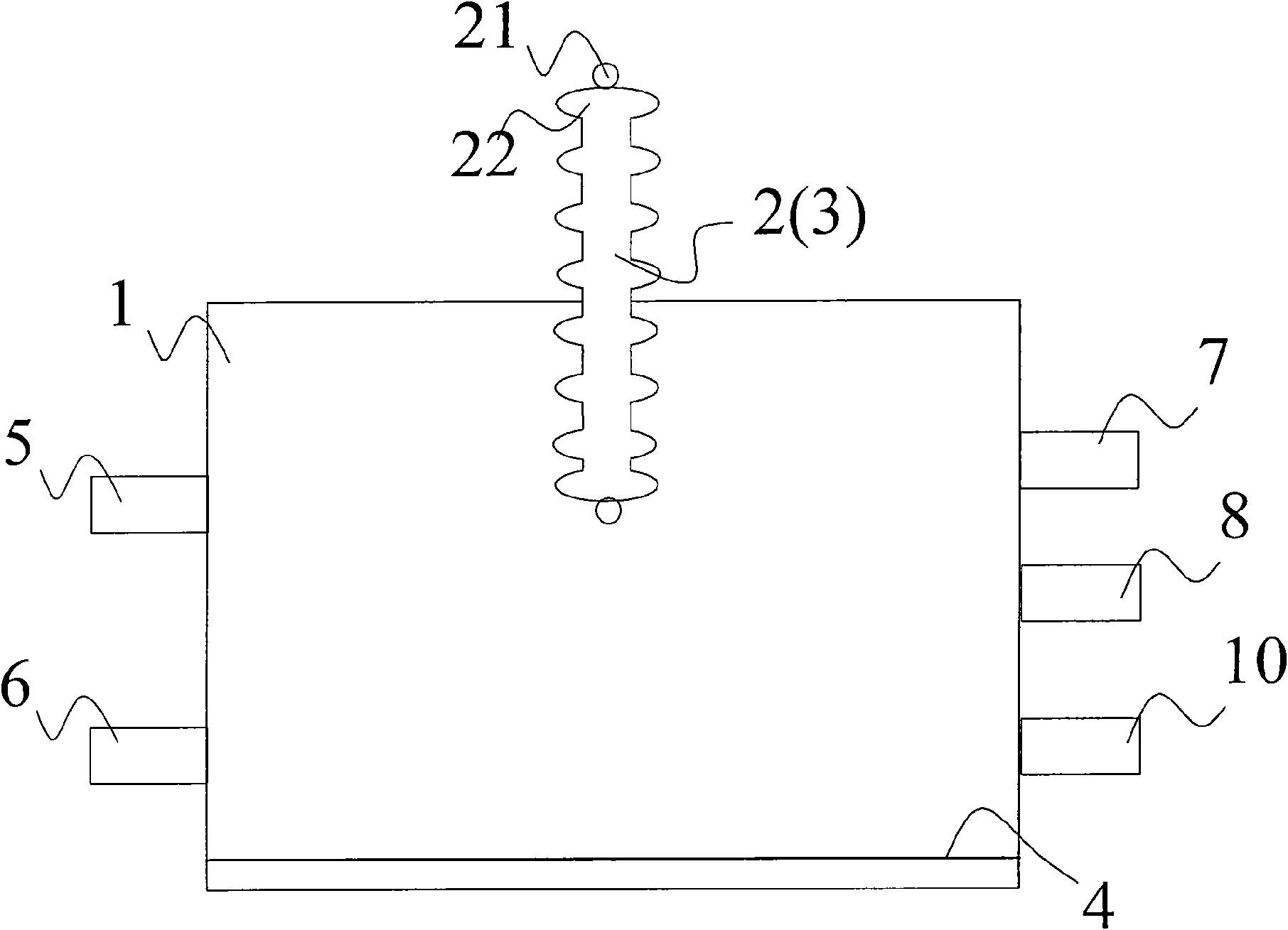 Barometric pressure humidity controllable local discharge test device