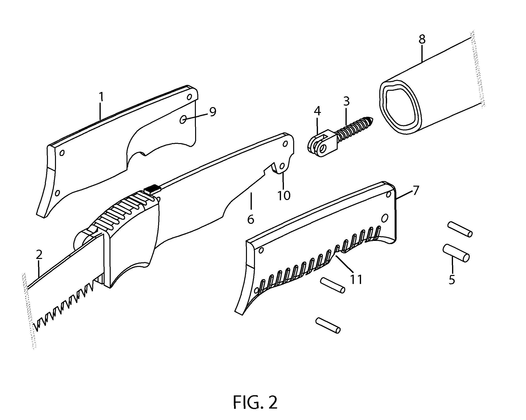 Extension fastener for portable tool