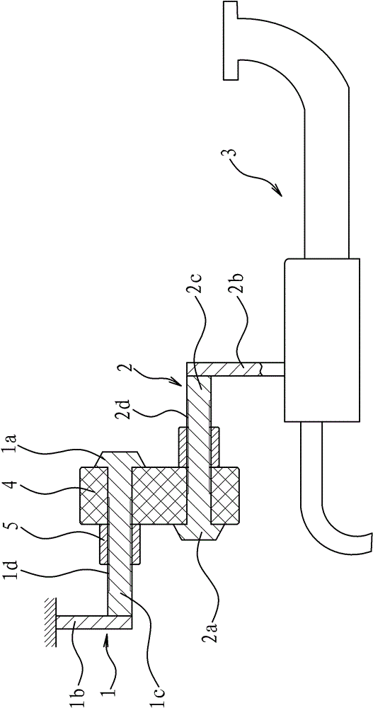 Hanging device of automobile exhaust pipe